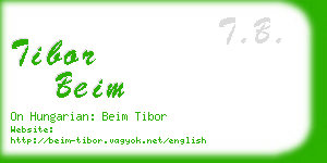 tibor beim business card